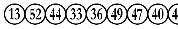 Numberpile font preview